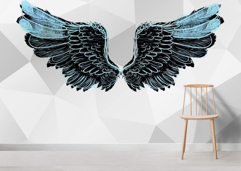 Angel Wings Wallpaper Gothic Wallmural Evershine Walls - Angel Wings Wallpaper For Walls